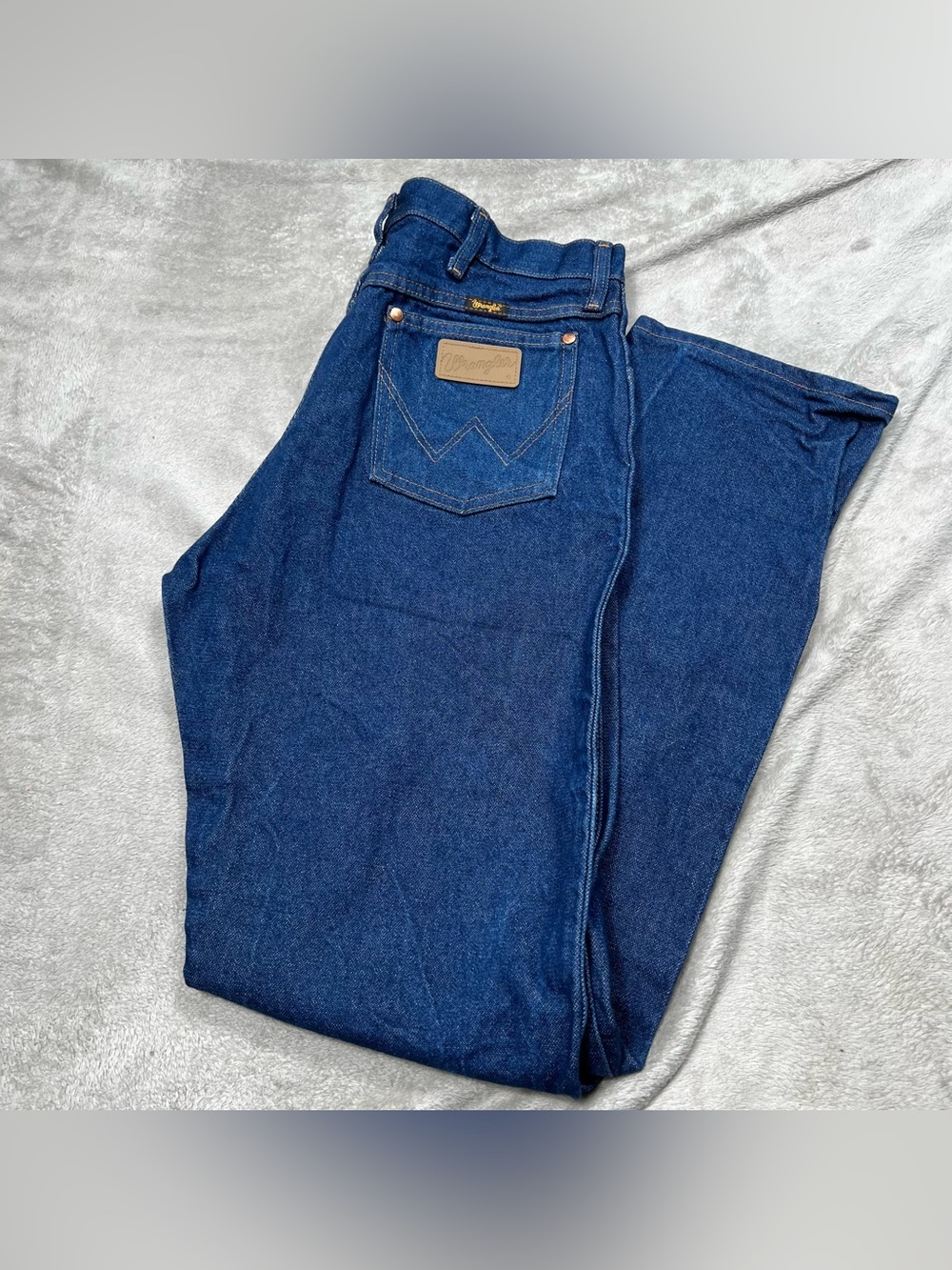 Wrangler 13MWZ Cowboy Cut Jeans Mens 34x34 Dark Wash Western Blue Denim